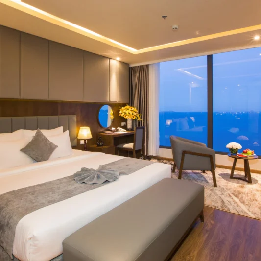 Executive Ocean View room at DTX Hotel Nha Trang with luxurious ocean view and modern interior