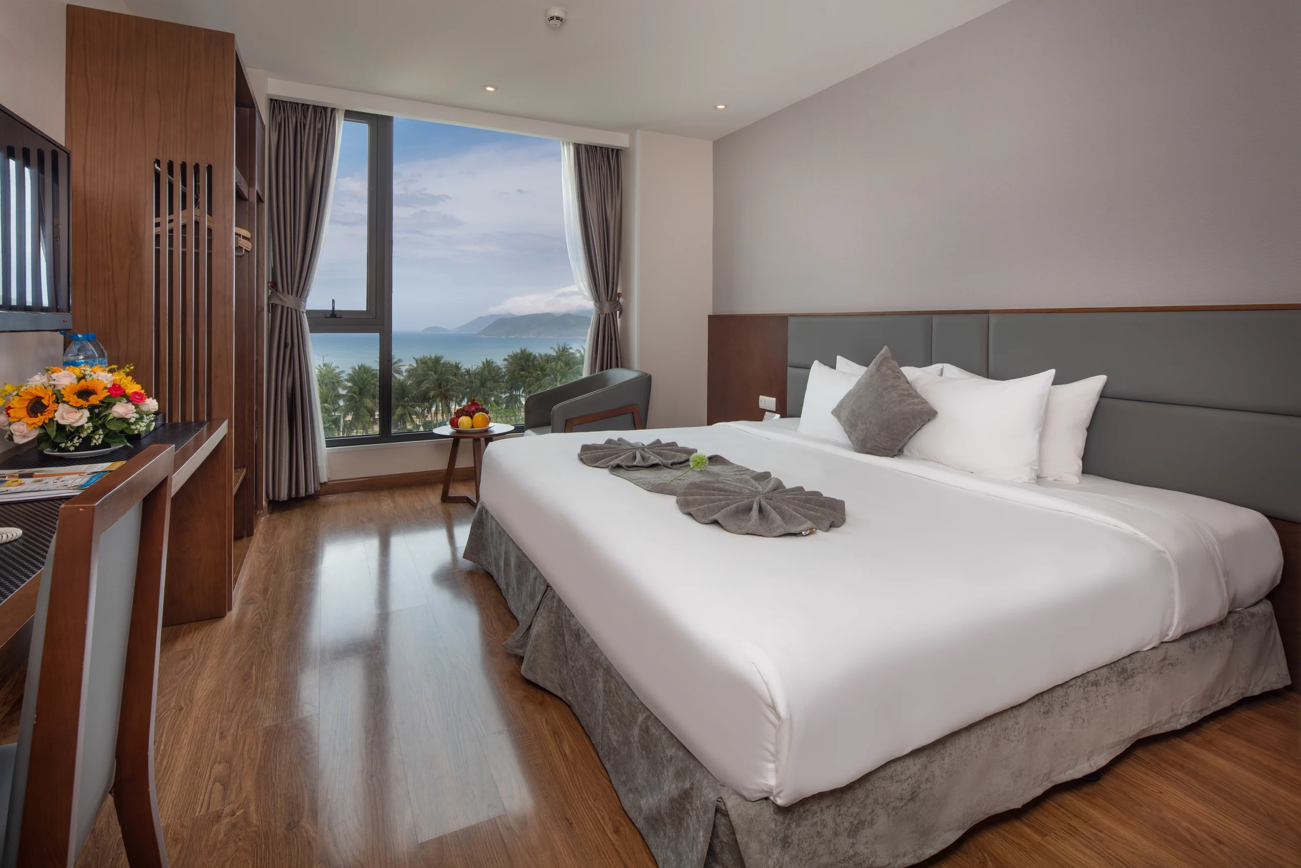 Superior Ocean View room at DTX Hotel Nha Trang with stunning sea view and modern interior