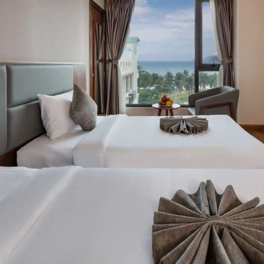 Superior Ocean View room at DTX Hotel Nha Trang with stunning sea view and modern interior