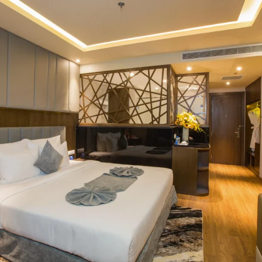 Executive Ocean View room at DTX Hotel Nha Trang with luxurious ocean view and modern interior