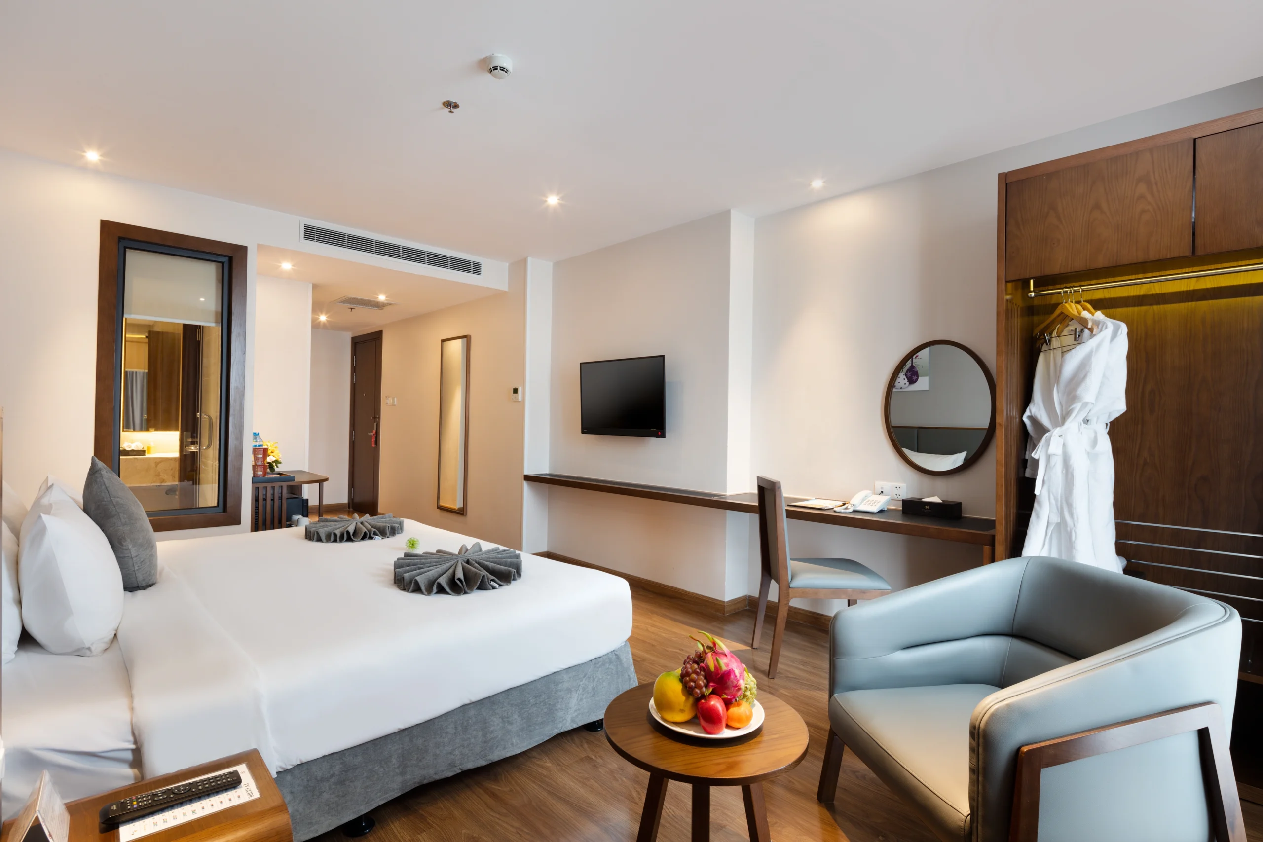 Superior Ocean View room at DTX Hotel Nha Trang with stunning sea view and modern interior