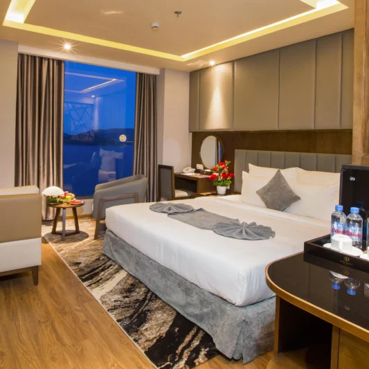 Executive Ocean View room at DTX Hotel Nha Trang with luxurious ocean view and modern interior